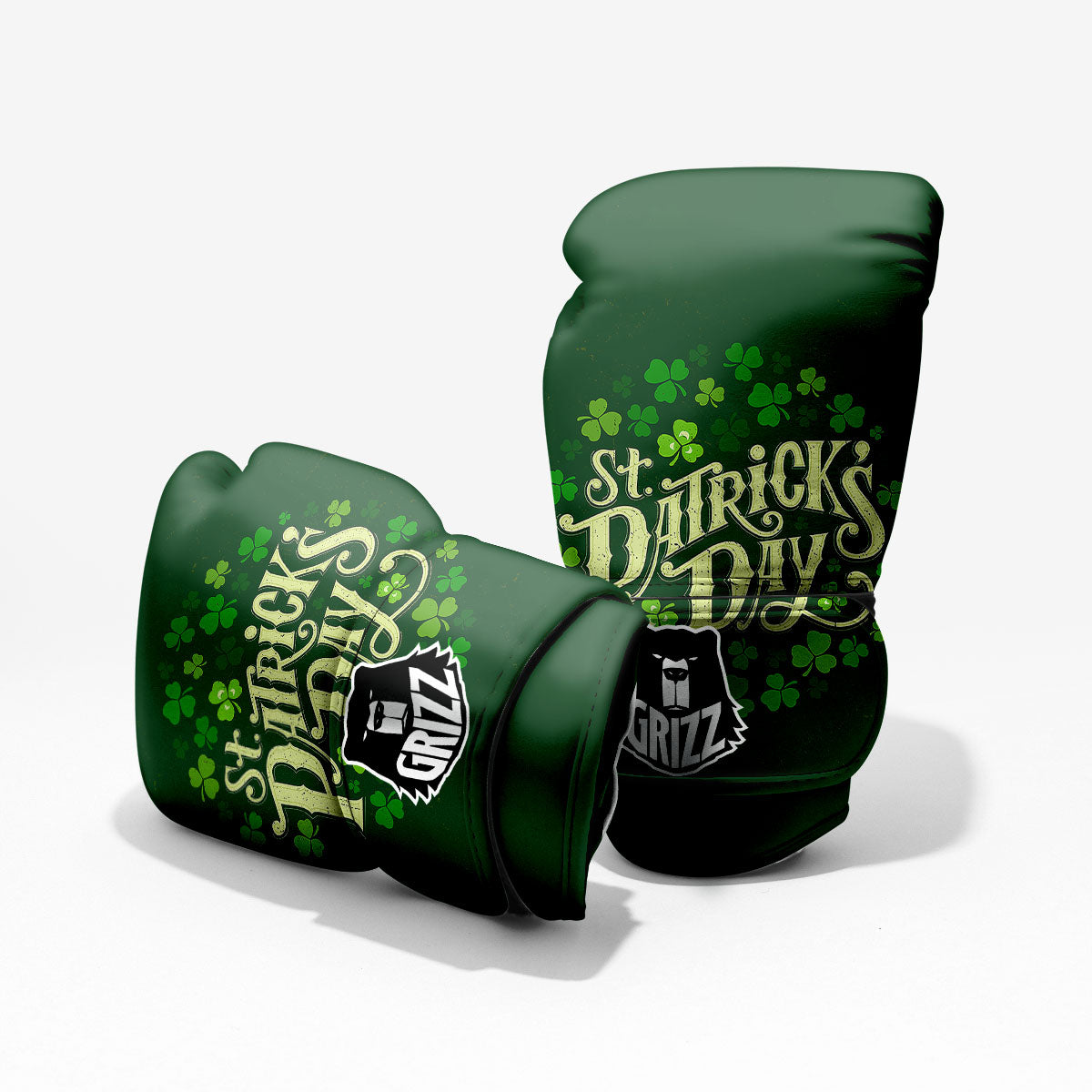 Saint Patrick's Day Green Clover Print Pro Boxing Glove