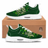 Saint Patrick's Day Green Clover Print Tennis Shoes-grizzshop