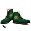 Saint Patrick's Day Green Clover Print Winter Boots-grizzshop