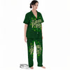 Saint Patrick's Day Green Clover Print Women's Pajamas Set-grizzshop