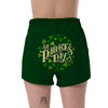 Saint Patrick's Day Green Clover Print Women's Shorts-grizzshop