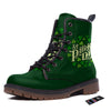 Saint Patrick's Day Green Clover Print Work Boots-grizzshop