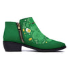 Saint Patrick's Day Green Irish Print Ankle Boots-grizzshop