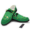 Saint Patrick's Day Green Irish Print Black Loafers-grizzshop