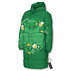 Saint Patrick's Day Green Irish Print Long Down Jacket-grizzshop