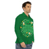 Saint Patrick's Day Green Irish Print Men's Dress Shirts-grizzshop