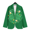 Saint Patrick's Day Green Irish Print Men's Sport Coat-grizzshop