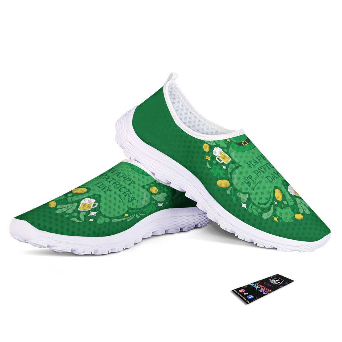 Saint Patrick's Day Green Irish Print Nurse Shoes-grizzshop