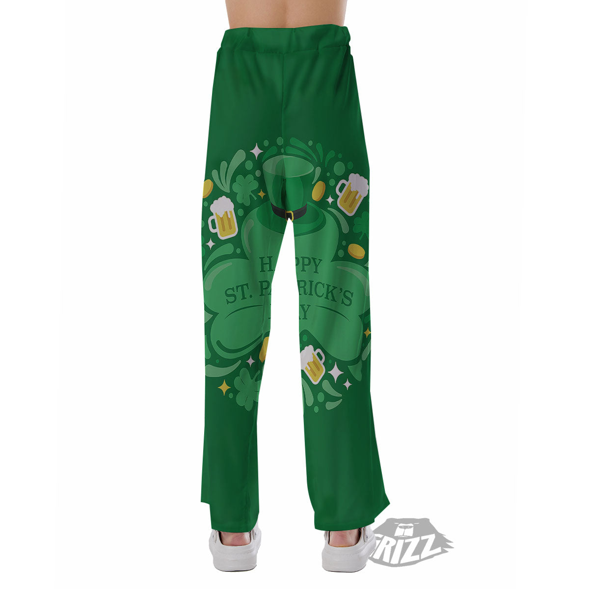 Saint Patrick's Day Green Irish Print Pajama Pants-grizzshop