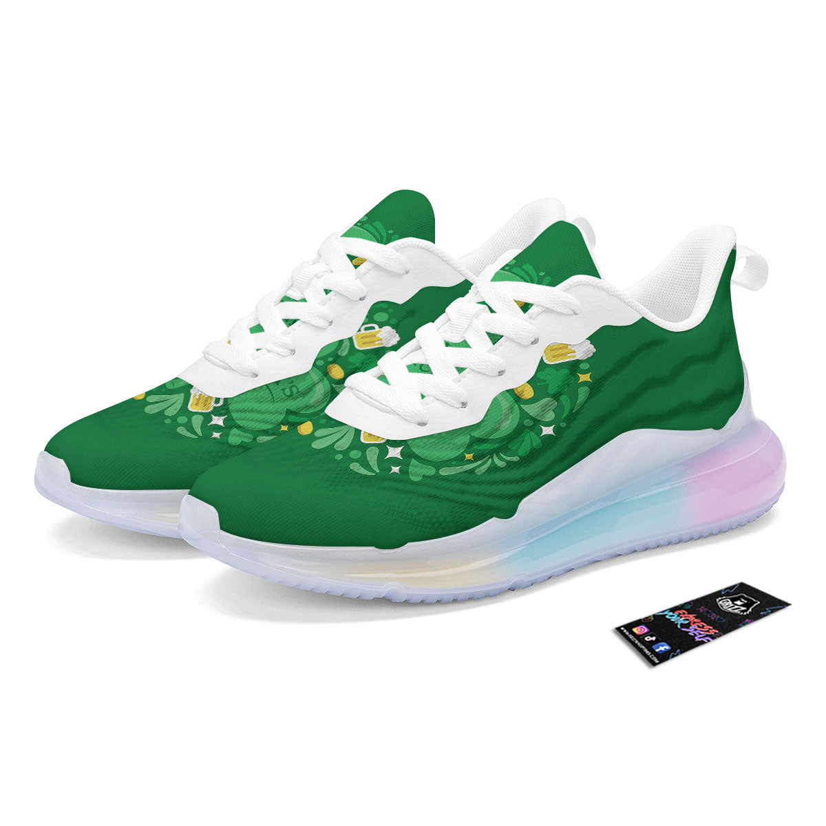 Saint Patrick's Day Green Irish Print Running Sneakers-grizzshop