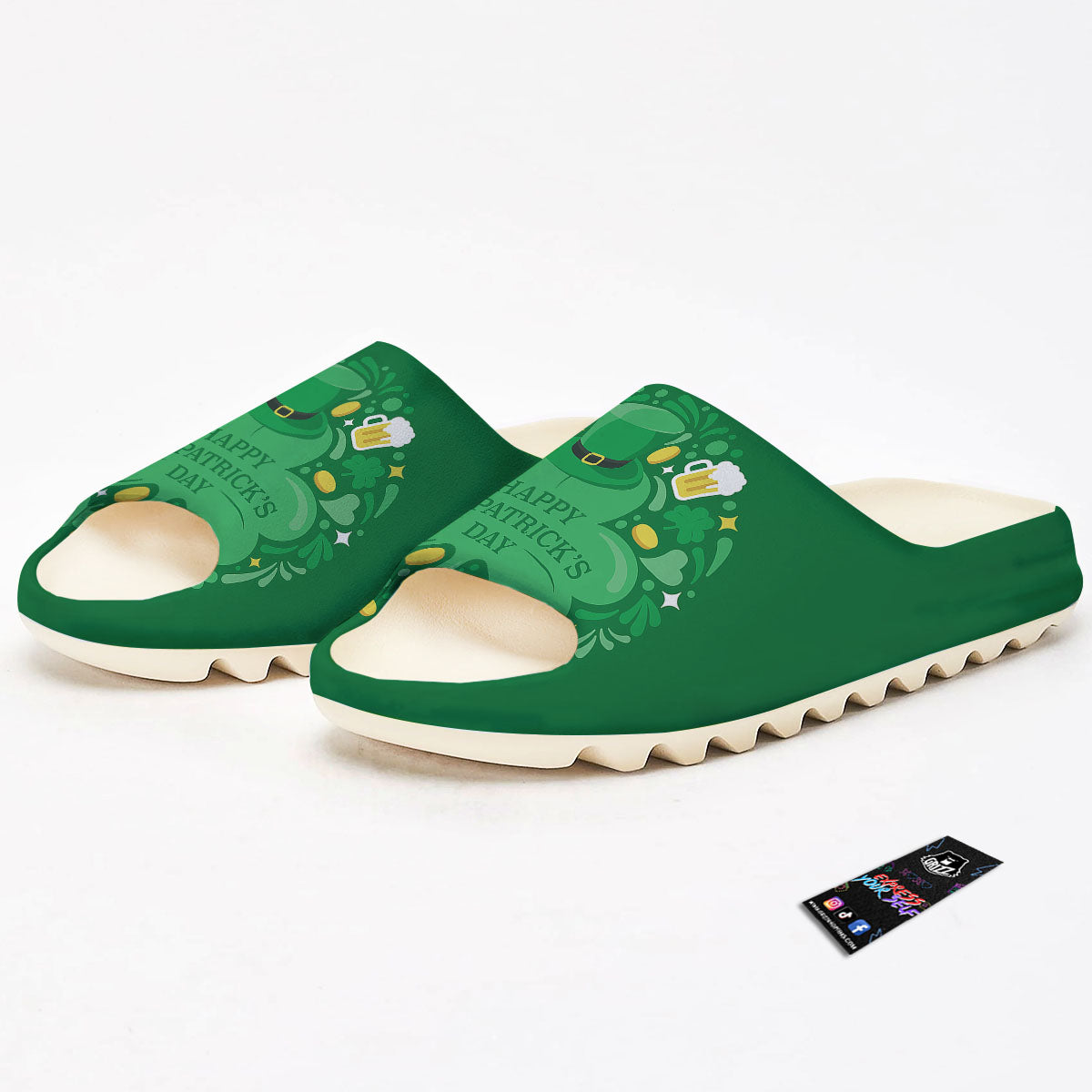 Saint Patrick's Day Green Irish Print Sandals-grizzshop