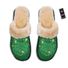 Saint Patrick's Day Green Irish Print Slippers-grizzshop