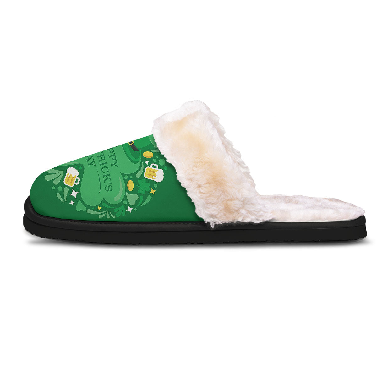 Saint Patrick's Day Green Irish Print Slippers-grizzshop