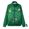 Saint Patrick's Day Green Irish Print Track Jacket-grizzshop