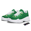 Saint Patrick's Day Green Irish Print White Chunky Shoes-grizzshop