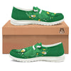 Saint Patrick's Day Green Irish Print White Loafers-grizzshop