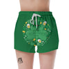 Saint Patrick's Day Green Irish Print Women's Shorts-grizzshop