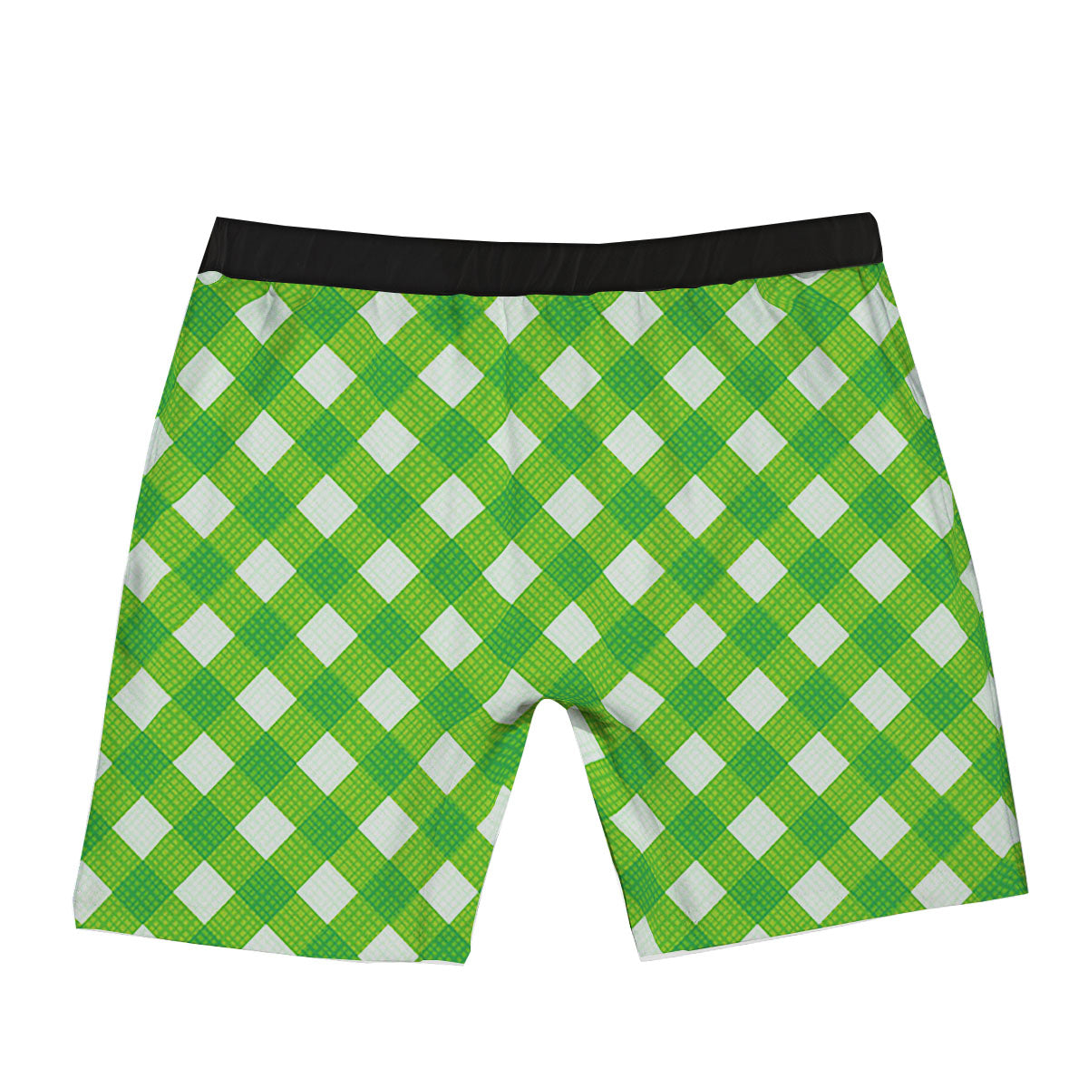 Saint Patrick's Day Green Plaid Print Boxer Briefs-grizzshop