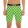 Saint Patrick's Day Green Plaid Print Boxer Briefs-grizzshop