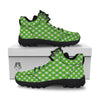 Saint Patrick's Day Green Plaid Print Hiking Shoes-grizzshop