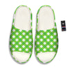 Saint Patrick's Day Green Plaid Print Sandals-grizzshop