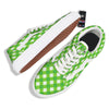 Saint Patrick's Day Green Plaid Print Skate Shoes-grizzshop