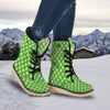 Saint Patrick's Day Green Plaid Print Snow Boots-grizzshop