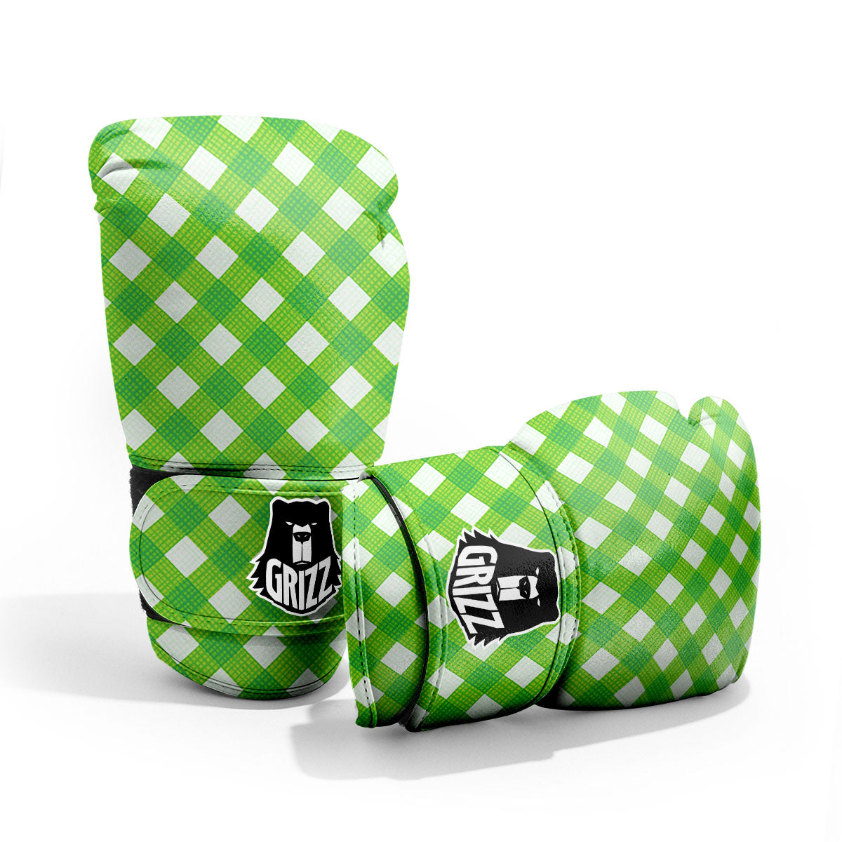 Saint Patrick's Day Green Plaid Print Pro Boxing Glove