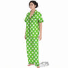 Saint Patrick's Day Green Plaid Print Women's Pajamas Set-grizzshop