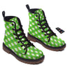 Saint Patrick's Day Green Plaid Print Work Boots-grizzshop