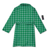 Saint Patrick's Day Green Tartan Print Bathrobe-grizzshop