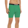 Saint Patrick's Day Green Tartan Print Boxer Briefs-grizzshop