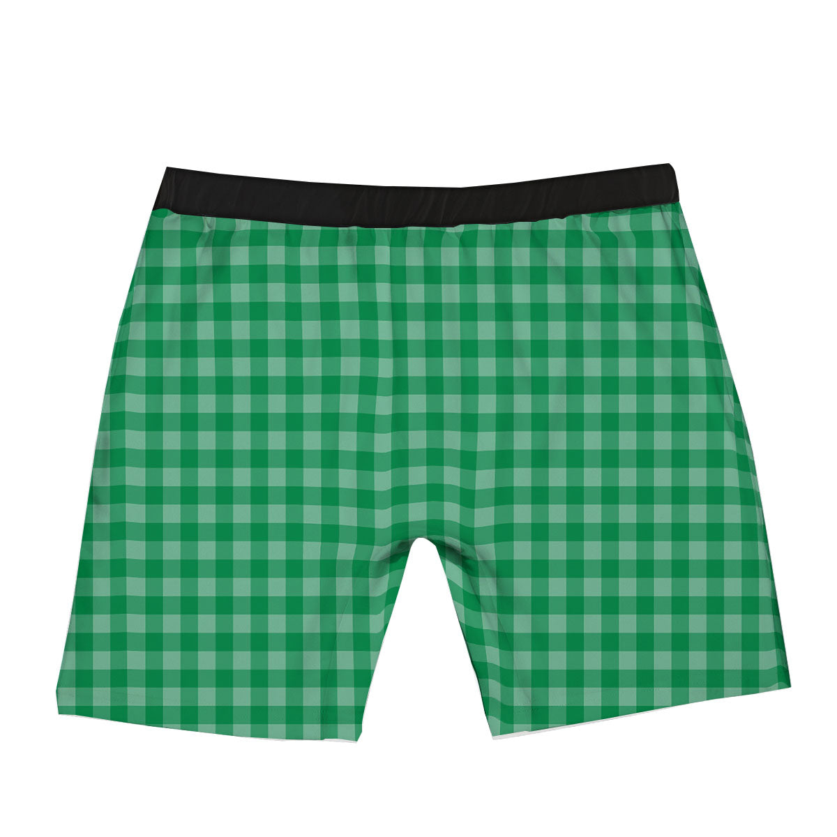 Saint Patrick's Day Green Tartan Print Boxer Briefs-grizzshop