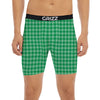 Saint Patrick's Day Green Tartan Print Boxer Briefs-grizzshop