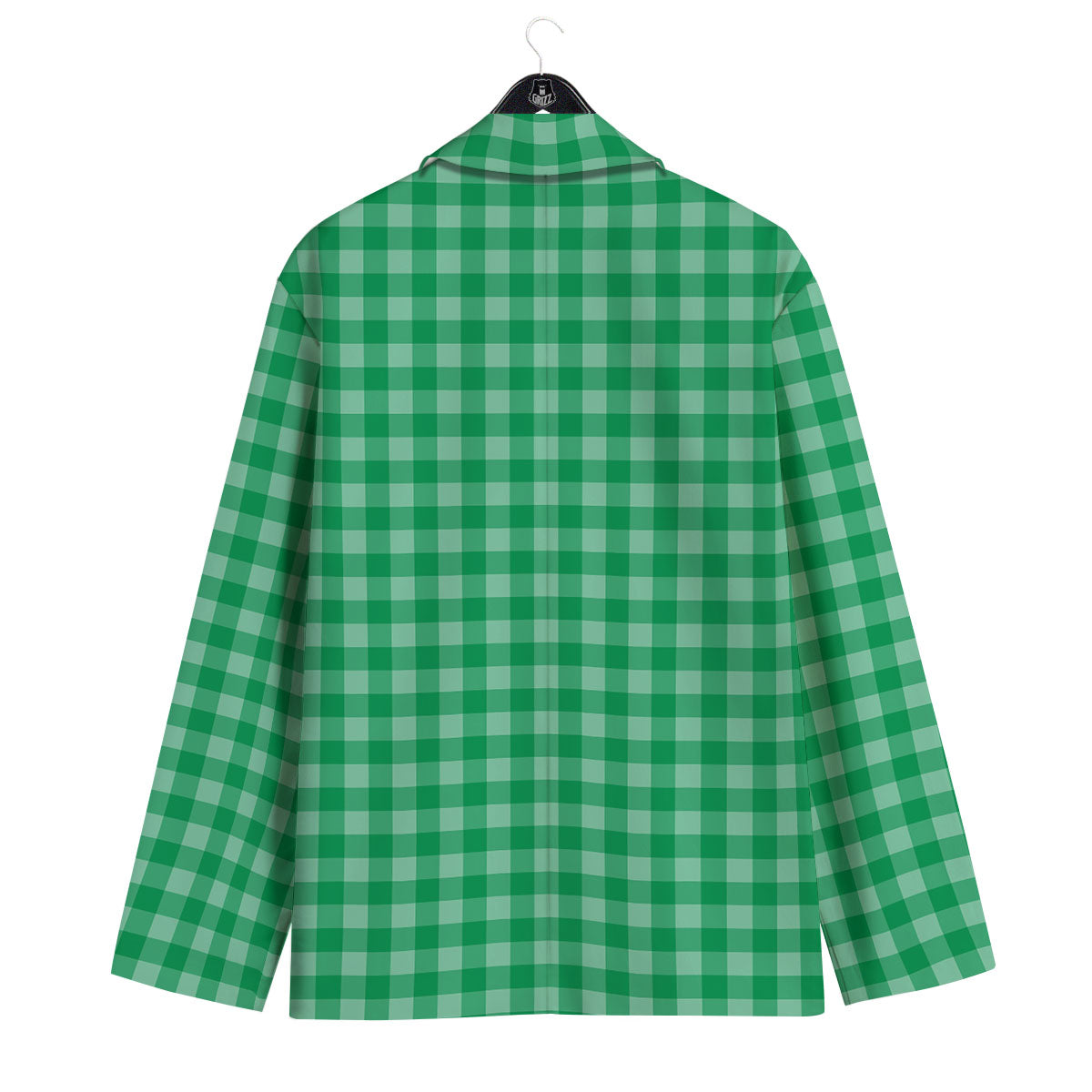 Saint Patrick's Day Green Tartan Print Men's Sport Coat-grizzshop