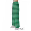 Saint Patrick's Day Green Tartan Print Pajama Pants-grizzshop