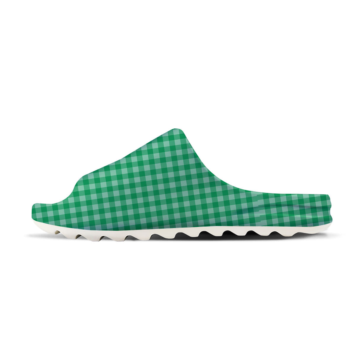 Saint Patrick's Day Green Tartan Print Sandals-grizzshop