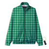 Saint Patrick's Day Green Tartan Print Track Jacket-grizzshop