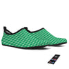 Saint Patrick's Day Green Tartan Print Water Shoes-grizzshop