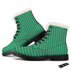 Saint Patrick's Day Green Tartan Print Winter Boots-grizzshop