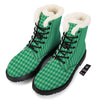 Saint Patrick's Day Green Tartan Print Winter Boots-grizzshop