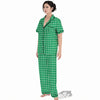 Saint Patrick's Day Green Tartan Print Women's Pajamas Set-grizzshop