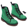 Saint Patrick's Day Green Tartan Print Work Boots-grizzshop