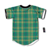 Saint Patrick's Day Irish Check Print Baseball Jersey-grizzshop