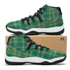 Saint Patrick's Day Irish Check Print Black Bball Shoes-grizzshop