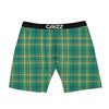 Saint Patrick's Day Irish Check Print Boxer Briefs-grizzshop