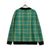 Saint Patrick's Day Irish Check Print Cardigan-grizzshop