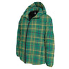 Saint Patrick's Day Irish Check Print Down Jacket-grizzshop