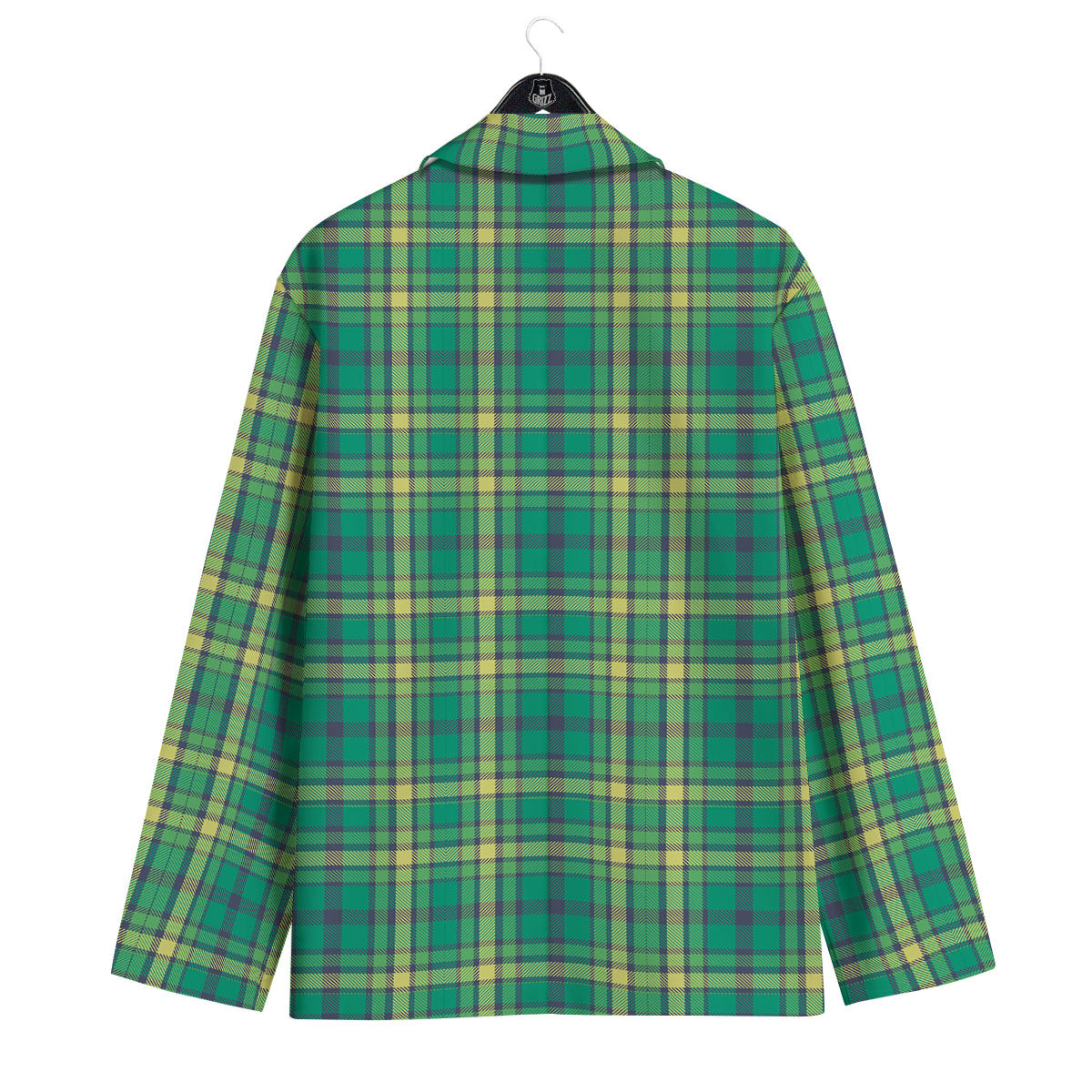 Saint Patrick's Day Irish Check Print Men's Sport Coat-grizzshop