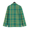 Saint Patrick's Day Irish Check Print Men's Sport Coat-grizzshop